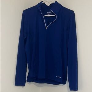 Orvis Women's Royal Blue Long Sleeve technical quarter zip sz M